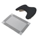 thumbnail image 5 of Reposabrazos en forma de U de cuero PU, reposamanos para uñas con estera, portátil, transpirable, cómodo para el hogar, uñas acrílicas DIY, tecnología negro con estera gris, 5 of 5
