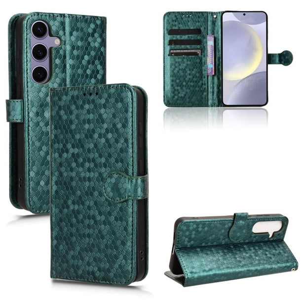 Funda Cartera Lunares Samsung Galaxy S26 Pro con Tarjetero, Correa y Soporte Verde