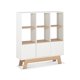 thumbnail image 1 of Librero Cordoba 3 Repisas Con 3 Puertas Blanco - Olmo, 1 of 3