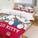 thumbnail image 2 of Cute Cartoon Hello Kitty 3 Pieces Duvet Cover Set Full Size Super Soft Fade Resistant Microfiber, 2 of 4