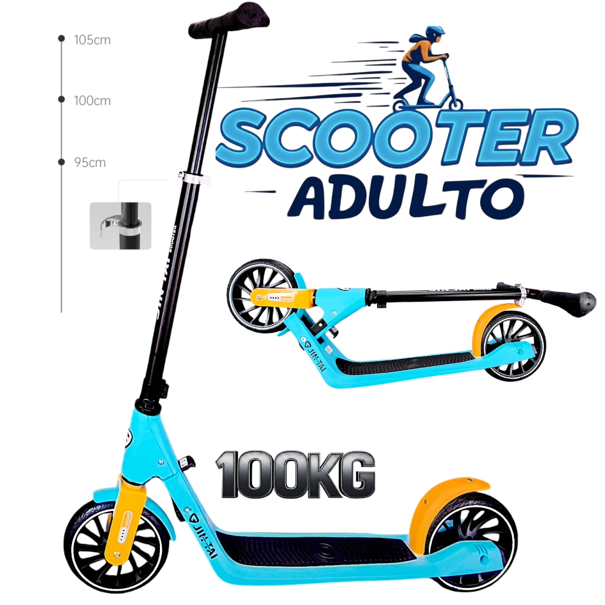 Vipnetwork - Scooter Monopatín Niño Adulto Calipso