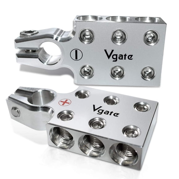 Terminales de batería Vgate 2/0 AWG (par +/‑) cónicos