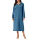 thumbnail image 1 of INSPIRE CHIC Bata con Capucha para Mujer con Cremallera, Manga Larga, Largo Completo, Sudadera, Camisón con Bolsillos, Vestido de Estar Suave M Azul Lago, 1 of 6