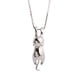 thumbnail image 1 of Collar S.Leaf de plata de ley con forma de gato para mujer con extensor, 1 of 9