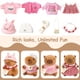 thumbnail image 2 of Peluche TITQWOP Capibara Rosa de 26 cm con Ropa, 2 of 8