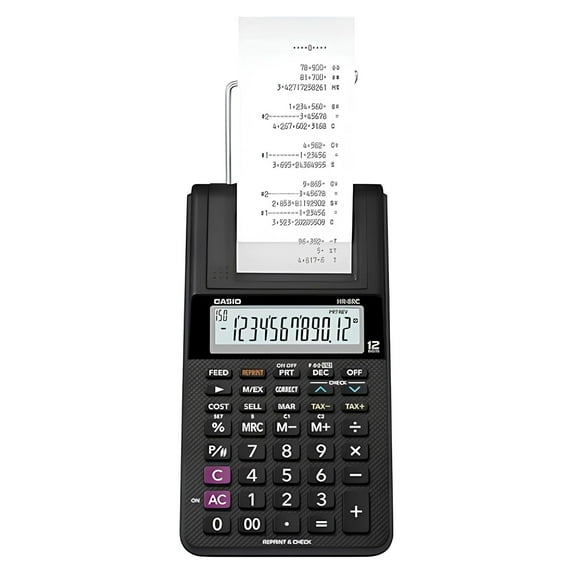 Calculadora Hr-8rc-Bk Con Impresora