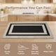 thumbnail image 4 of REGALWOVEN Geométrico Antideslizante Alfombra de Cocina Impermeable Resistente al Aceite Acolchada PVC Confort Alfombra de Piso Antideslizante Hogar Estilo Negro 30" x 17", 4 of 6