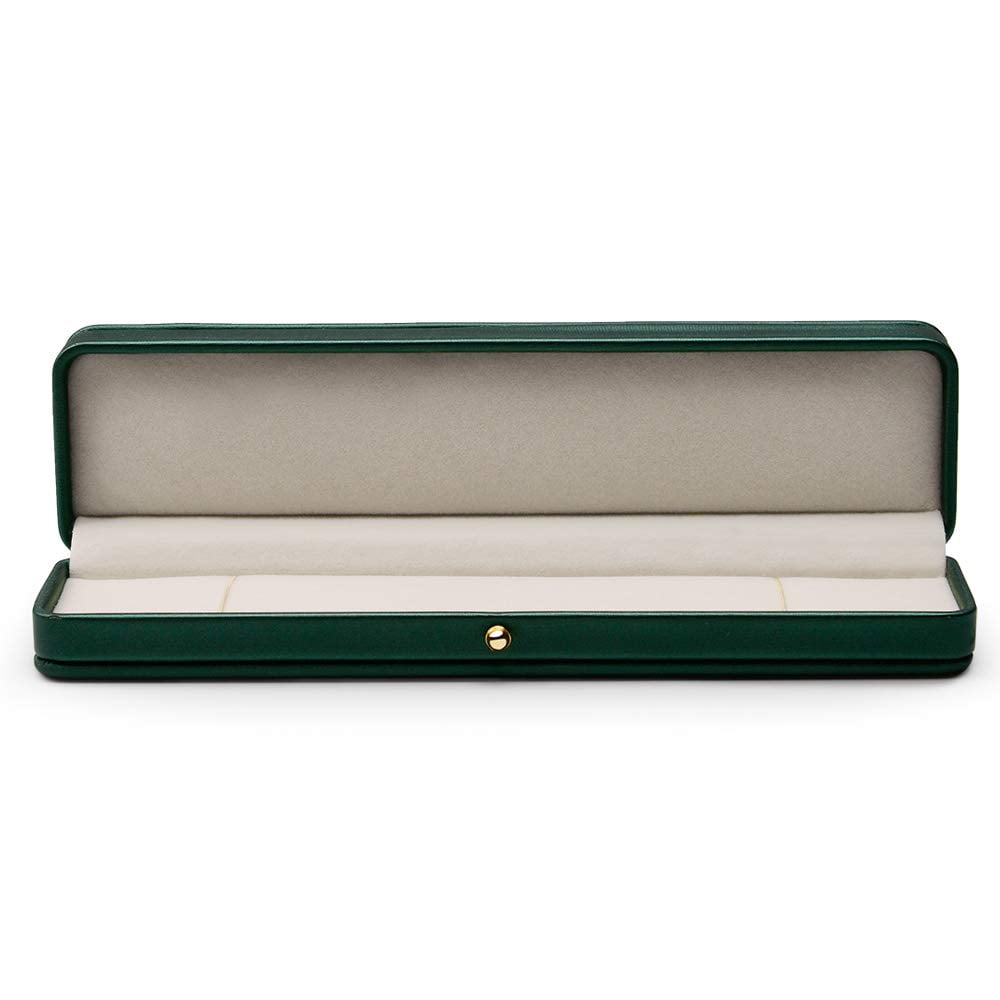 Xusx111 - Caja De Regalo Interior De La Caja De Almacenamiento Del Collar De La Pulsera De La Cadena Larga Verde, Caja De Exhibición De La Joyería Preciosa Premium Para La Boda, El Compromiso, El Cump