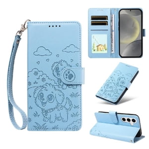 Funda Billetera Foxdock Compatible Con Samsung Galaxy S25 , Diseño Perrito Tierno, Ranuras Para Tarjetas Y Soporte Plegable