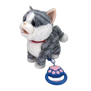 Magideal - Animales De Peluche De Gato Eléctricos, Adorables Disfraces De Simulación, Animales De Compañía Animados Para Caminar, Juguete Para Gato Que Camina Pa Estilo A