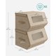 thumbnail image 5 of Juego de cubos de almacenamiento SONGMICS apilables con tapa, 2 unidades, color beige, 5 of 6