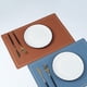 thumbnail image 3 of XmhyTop Juego de 4 Manteles Individuales de Piel Sintética, Impermeables, Fáciles de Limpiar, Resistentes al Calor y Antideslizantes para Uso Interior y Exterior, 45*30cm, Estilo B, Gris, 3 of 5