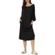 thumbnail image 2 of INSPIRE CHIC Vestido de Noche Maxi de Manga 3/4 para Mujer Regreso a Clases Camisón Largo Suave y Elástico con Cuello Redondo Ajuste Relajado Ropa de Casa 2XL Negro, 2 of 6