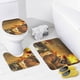 thumbnail image 4 of Twisted Metal-theme 4-Piece Shower Curtain Set with Rugs, Waterproof Bathroom Decor Set Includes Bath Mat, U-Shaped Rug, Toilet Lid Cover and Curtain with Hooks, 4 of 6
