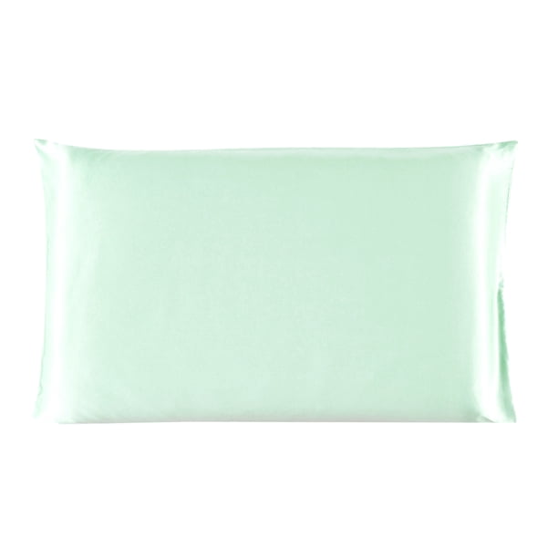 PiccoCasa Funda de Almohada de Seda de 19 Momme para Almohada Tamaño Queen, Verde Claro, 20"x30"