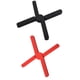 thumbnail image 2 of 2 salvamanteles de silicona plegables (negros y rojos), ligeros, flexibles, duraderos, antideslizantes, con diseño en cruz, para utensilios de cocina., 2 of 8