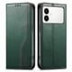 thumbnail image 1 of Funda tipo cartera para Samsung Galaxy S26 Edge de piel con cierre magnético, ranuras para tarjetas y correa para la muñeca Verde, 1 of 6