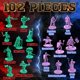 thumbnail image 2 of Set de minifiguras Mythical Heroes Warriors! ¡102 piezas de RPG DND, 2 of 9