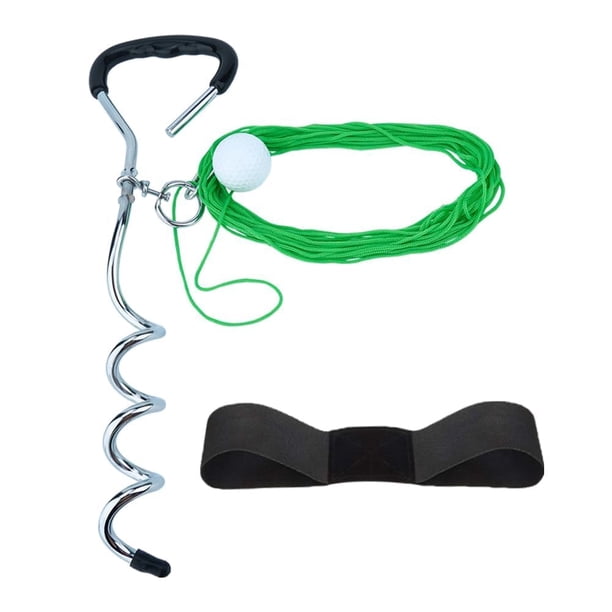 Herramienta de entrenamiento de golf con cuerda para swing, con bola de golf y cuerda de 15 m