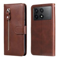 Gangxun - Funda Con Cremallera Para Xiaomi Poco X6 Pro, Carcasa Cartera De Cuero Pu Con Soporte Y Tarjetero
