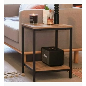 Cori Cori - Velador Mesa Auxiliar Lateral De 2 Niveles - Madera Clara
