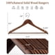 thumbnail image 2 of Perchas de madera AMKUFO para trajes, 20 unidades, de nogal, antideslizantes, 2 of 7