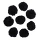 thumbnail image 2 of 8 Uds. Llavero De Bola De Pompón De Piel Sintética Esponjosa Para Accesorios De Bolso De Sombrero 6cm Negro, 2 of 5