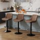 thumbnail image 1 of Juego de 3 taburetes de bar ajustables y giratorios de PU Youhauchair, 1 of 7
