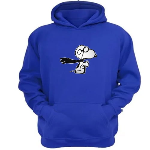 Genérico - Polerón Canguro Snoopy Azul Talla Xs Unisex