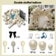 thumbnail image 4 of Kit de arco de globos feilebalon blanco perla y negro con lazo, 4 of 8