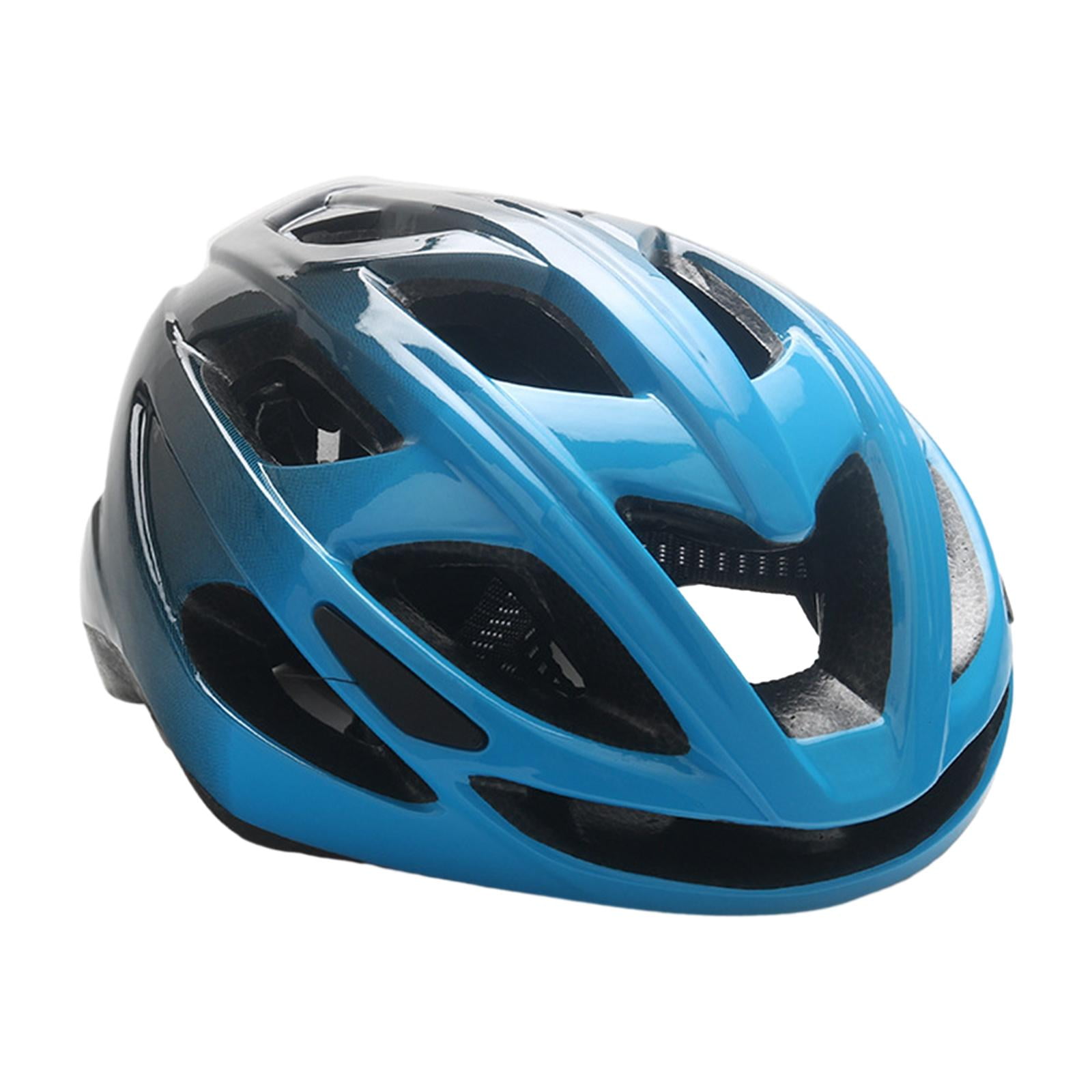 Magideal - Cascos De Bicicleta Correa De Barbilla Ajustable, Cómodos Cascos Protectores Casco De Ciclismo Casco De Bicicleta Para Mujeres Hombres Montar Monopatí Azul Negro