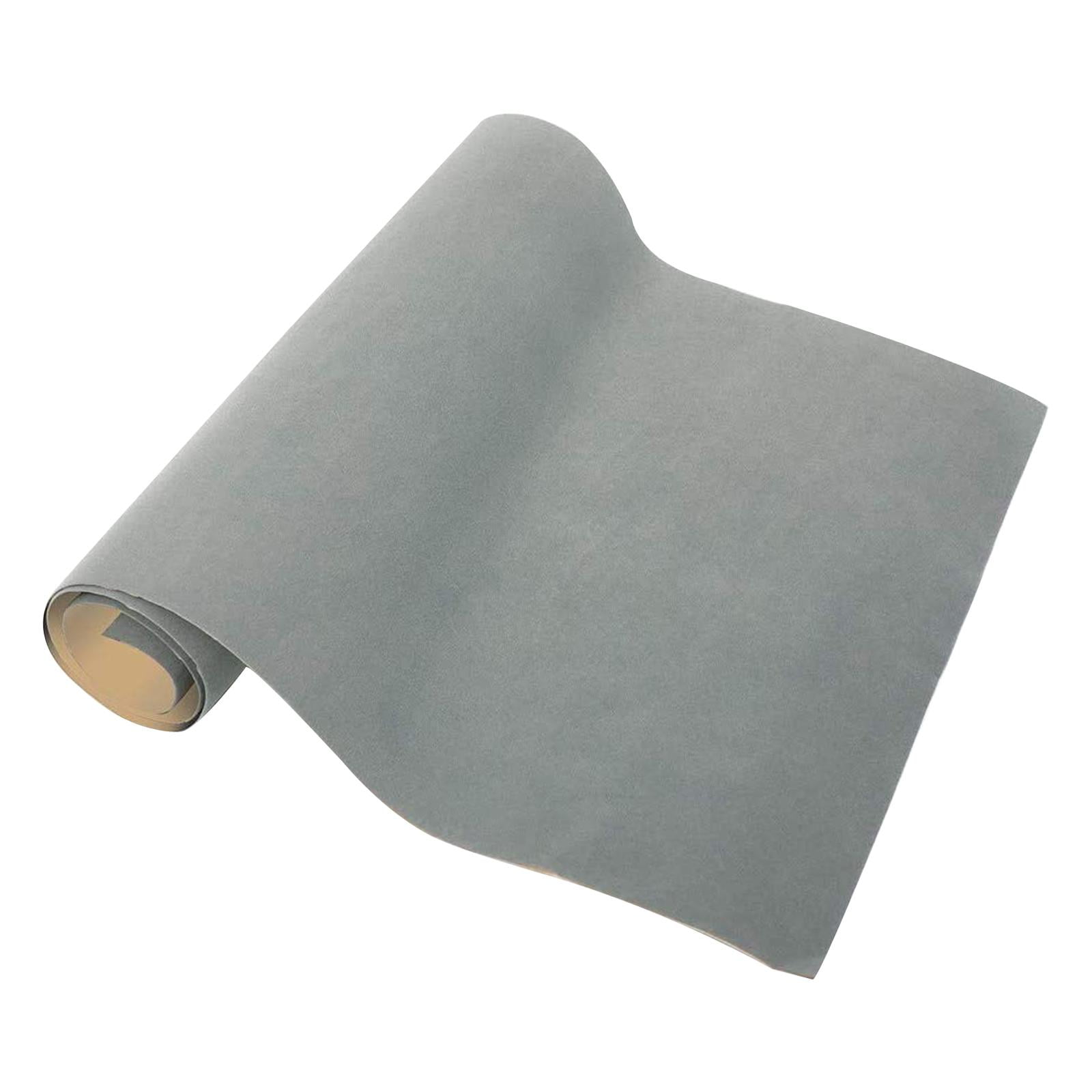 Magideal - Tela De Flocado De Revestimiento De Rollo De Papel De Contacto De Flocado De Tela Autoadhesiva Cáscara Y Pegajosa Para Cajón Art , Gris 20cmx148cm