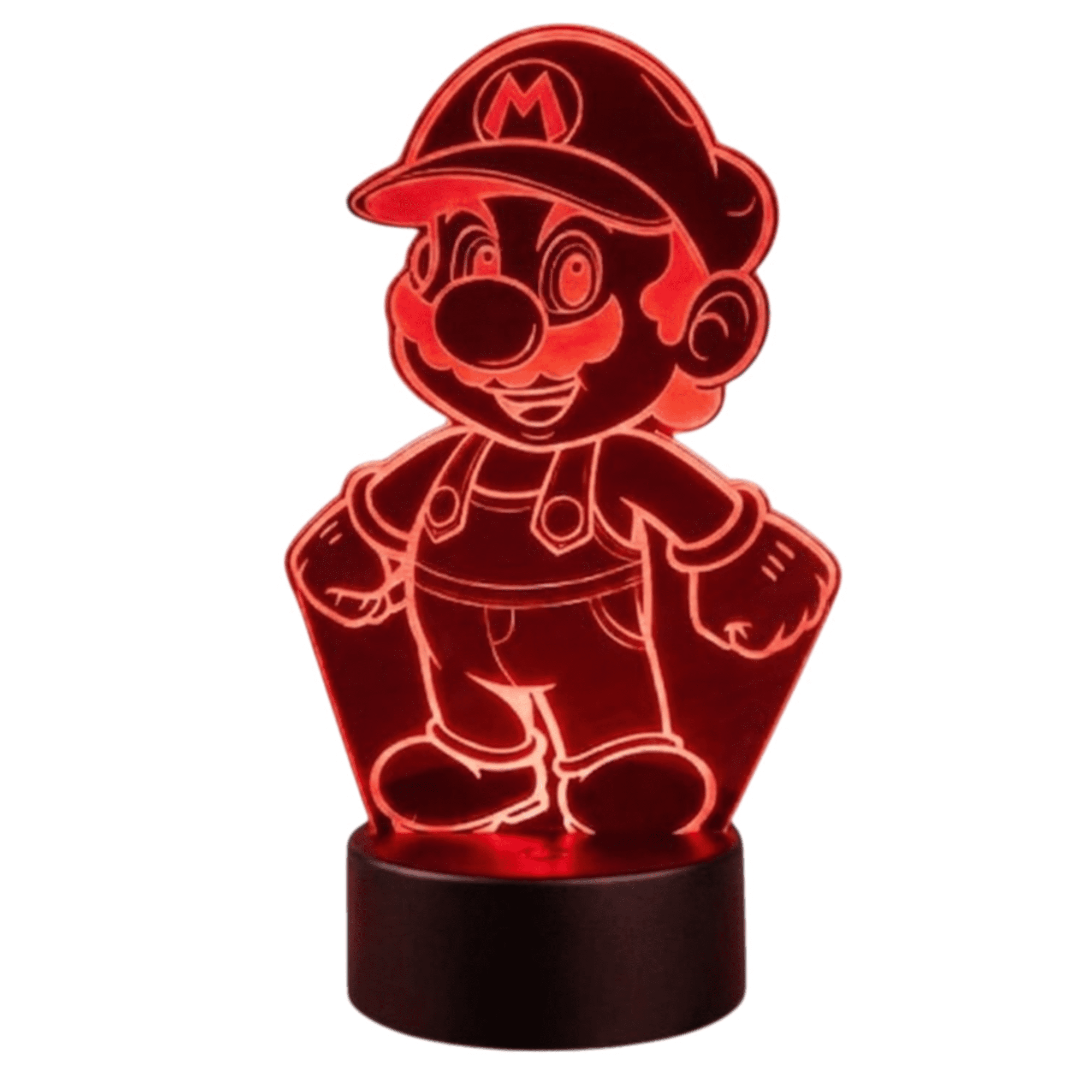 Lampara Ilusion 3d Mario Bros Ii De 7 Colores, Base Touch