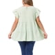 thumbnail image 3 of Agnes Orinda Blusa de Mujer Talla Grande Estilo Años 50 Cuello Redondo Mangas Cortas Acampanadas Blusa de Verano Babydoll Talla 4X Verde, 3 of 6
