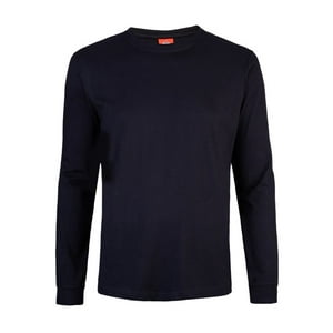 T-World - Polera 100% Algodón Manga Larga Hombre Negro