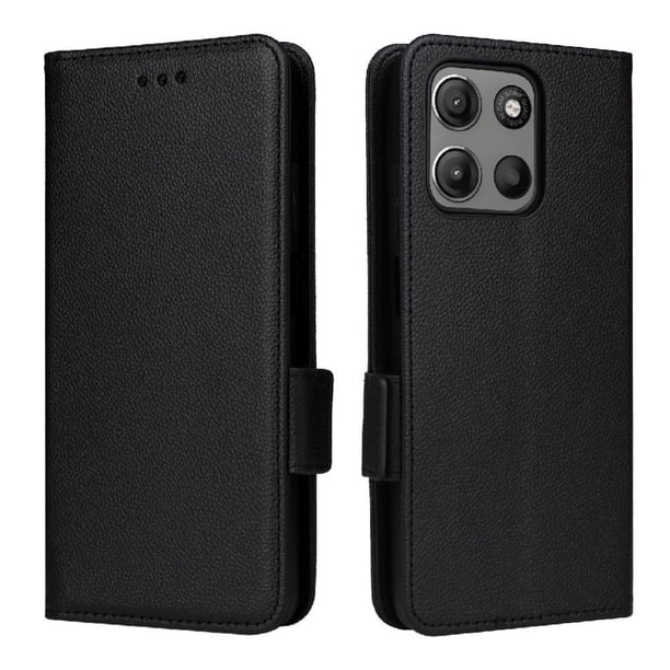 Funda Cartera para Motorola Moto G17 Tapa Flip con Ranuras y Soporte Negro