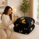 thumbnail image 3 of Cubrecama de Invierno Plush con Chiporro 2 plazas Negro con Mriposas 247, 3 of 3