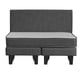 thumbnail image 4 of Cama 2 plazas con colchón 21 cm y respaldo gris – base matrimonial tapizada, 4 of 6