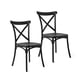 thumbnail image 1 of Pack 2 Sillas Comedor Terraza Apilables Polipropileno Modernas Crossback Negras, 1 of 8