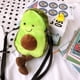 thumbnail image 3 of Bolso de hombro de peluche suave con forma de aguacate y cremallera., 3 of 8
