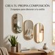 thumbnail image 4 of Set 3 Marcos de Espejos Ovalados Modernos Decorativos Pared dorado, 4 of 7