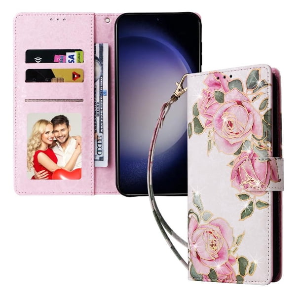 FOXDOCK Funda Tipo Cartera Floral para Google Pixel 10/10 Pro ,Funda con Tapa de Cuero PU, Protección Antigolpes con Ranuras para Tarjetas y Soporte