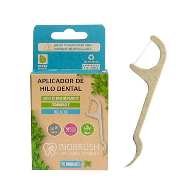 Aplicador De Hilo Dental Ecológico 50 Un Biobrush