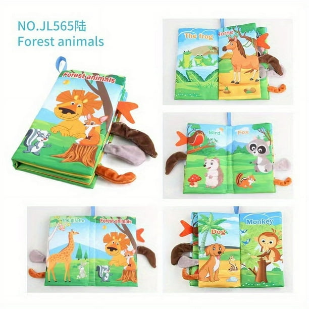 Baby Books 0-6 Months - 2Pcs Baby Toys 6 To 12 Months Baby Boy Gifts Touch Feel First Cloth Crinkle Soft Books Infant Tummy Time Toys 0-3 Months Learning Sensory Baby Toys 3-6 Months Stroller Toys