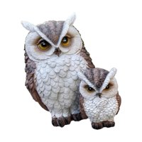 Magideal - Estatua De Búho Para Decoración De Jardín, Espantapájaros, Animal Realista, Escultura De Pájaro, Estatuilla De Resina Para Patio, Mesa De Escritorio Y Marrón