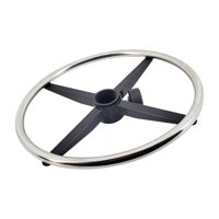 Magideal - Reposapiés Redondo De Repuesto Para Taburete De Bar De Pub, Accesorio Circular, Montaje Resistente Y Práctico Para Taburete De Mostrador De Acero Inox 40Cm