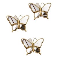 Genérico - Set De 3 Espejos Mariposa Dorado Decoración Glamour Jhn