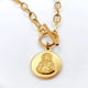 thumbnail image 3 of Collar Sagrado Corazon Jesús; Protección; Regalo Para Mujer Dorado, 3 of 9