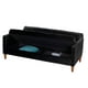 thumbnail image 3 of Futón Sofá Cama Genova Tela Velvet Negro, 3 of 8
