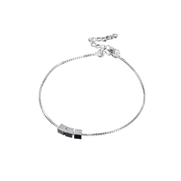 Pulsera Abalorios Cuadrados P.925